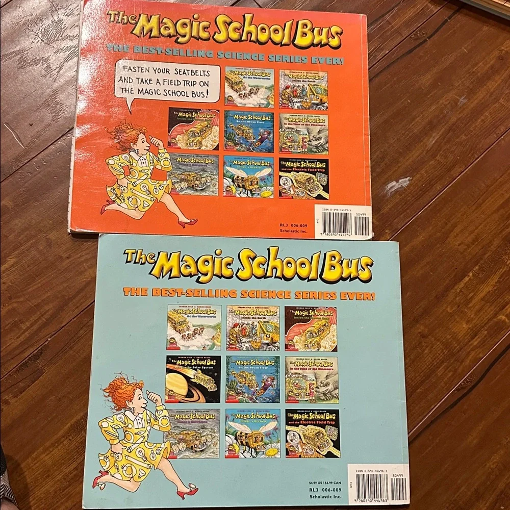 Vintage Magic School Bus Books Lot Solar System & Explores the Senses